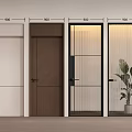 Modern Interior Hinged Doors With Various Designs Glass Panels And Colors