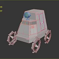 All Terrain Military Vehicle Featuring Geared Wheels Compact Structure And Roof Equipment