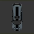 Blue Sporty SUV With Black Stripes And Modern Alloy Wheels Design