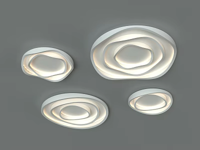 Modern Simple Ceiling Lamp Living Room Bedroom Ceiling Lamp Rose-shaped Iron Ceiling Lamp Internet Celebrity Combination Explosion Ceiling Lamp 3d model