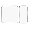 Two Modern Square Mirrors With Gold Frames And Sleek Contemporary Design 3d model