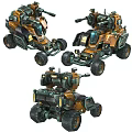 Detailed Colorful Game Tanks With Various Unique Designs And Decorative Elements
