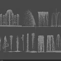 Water Feature Fountains Showcasing Diverse Spray Patterns And Decorative Designs 3d model