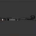 Artistic Violin Musical Instrument with Striped Design and Glossy Copper Black Finish