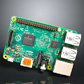 Raspberry Pi Single Board Computer Featuring Green Circuit Board Microchip USB Ports And Ethernet Port 3d model