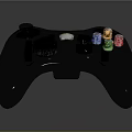 Ergonomic Black Game Controller With Colorful Buttons For Electronic Gaming