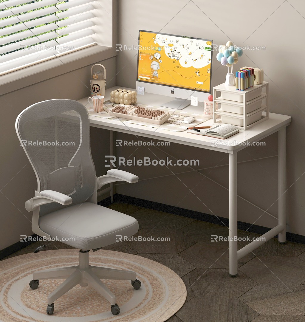 Modern Children's Desk Chair 3d model