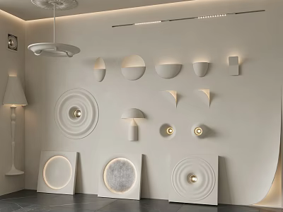 Modern Wall Lamps With Various Geometric Shapes And Designs For Interior Lighting 3d model