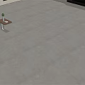 Modern Living Room Floor With Light Gray Tiles And Side Table