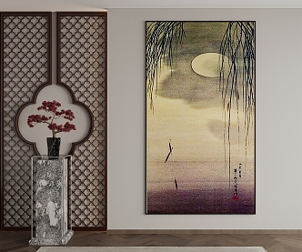 New Chinese Decorative Painting 3d model