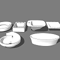 Modern White Bathroom Washbasin Collection With Various Shapes And Styles