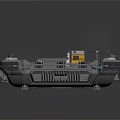 Futuristic Spacecraft Module With Platform Structure Equipment Modules And Docking Port