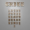 Golden Alphabet Letter Hanging Decor For Home Wall Decoration
