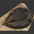 Trilobite Fossil Decorative Ornament With Natural Stone Base And Reflective