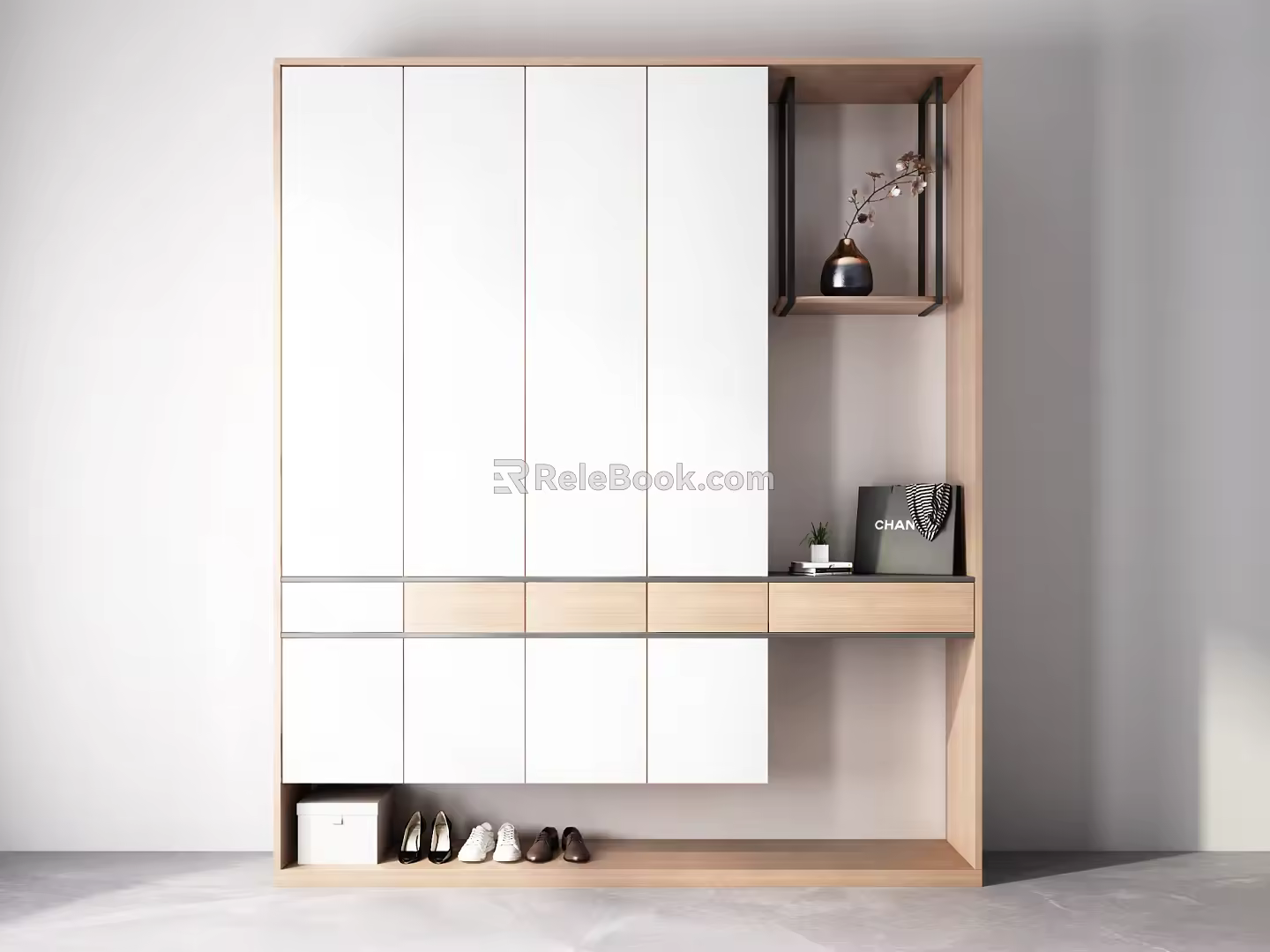 Modern Shoe Cabinet Simple Shoe Cabinet Combination 3d model
