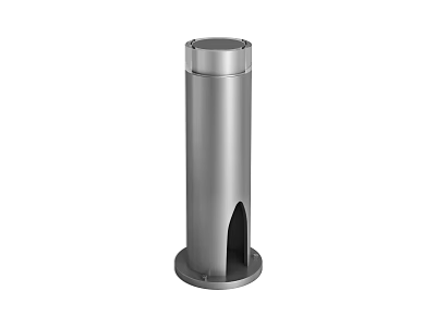 Stainless Steel Cylindrical Outdoor Light With Base Opening For Garden Lighting 3d model