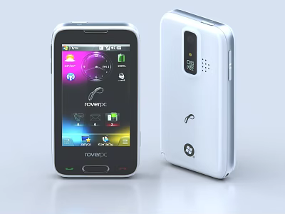 White LOVEMEO Smartphone With Screen Display App Icons And Rear Camera Design 3d model