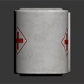 White Roll Medical Device With Red Cross Symbol For Emergency First Aid Applications