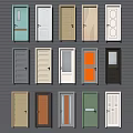 Various Colored Hinged Doors With Different Styles For Home Interior Design