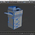 Modern printer copier laser printer printing and copying all-in-one machine low face number low model simple model game sub-era film and television level super realistic 3d model