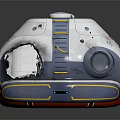 Two Helmet Like Devices Featuring Number 17 And 3 White Red Reflective Design
