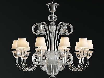 European-style crystal chandelier 3d model