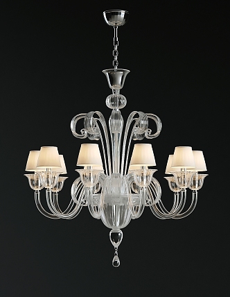 European-style crystal chandelier 3d model