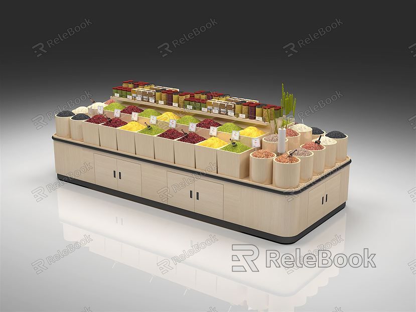 modern shelf supermarket food shelf model