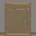Creative Garden Ornaments Storage Display Wooden Shelf With Multi Layers And Fence Decor