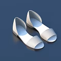 Elegant Women's Open Toe Flat White Sandal Shoes With Minimalist Design And Comfortable Fit