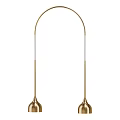 Stylish Modern Gold Pendant Lights With Curved Metal Frame And Hanging Design