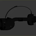 Sleek Black VR Headset with Adjustable Head Strap for Modern Electronic Experience
