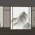 New Chinese Style Screen Partition 3d model