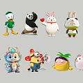 Cute Cartoon Character Charms With Adorable Animal And Mascot Designs For Decoration