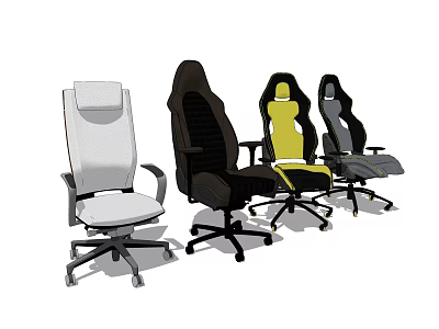 Modern Office Chairs With Multiple Colors Ergonomic Design And Comfortable Features 3d model