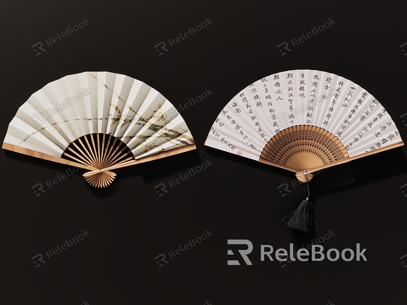 New Chinese Fan Zen Elegant Fan Folding Fan Combination model