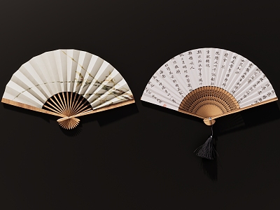 New Chinese Fan Zen Elegant Fan Folding Fan Combination model