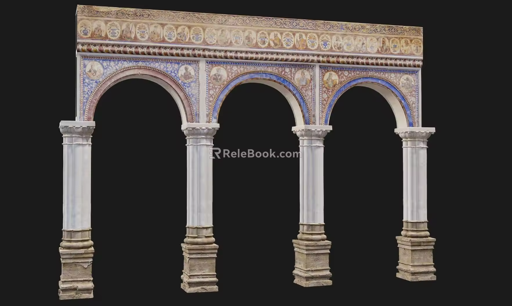 European Arch Column 3d model