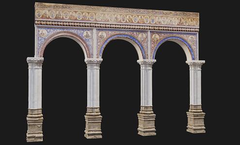 European Arch Column 3d model