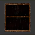 Wooden Cabinet With Two Shelves Dark Wood Finish Simple Design Reflective Surface Modern Style