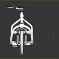 Modern Two Person Tandem Bicycle With White Sleek Design And Footrest Area