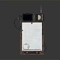 Wooden Base Writing Board with White Paper and Electronic Device for Daily Use
