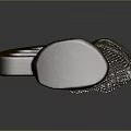 Brown Textured Equipment Accessory With Ergonomic Grip And Metal Accent Design Features