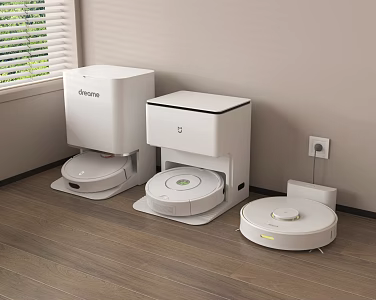 Modern sweeping robot 3d model