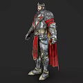 Realistic Ancient King Realistic King Leader Ancient Medieval Crown Axe Shield Armor Movie Game 3d model