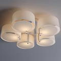 Modern Ceiling Lights With White Shades And Crystal Accents For Home Decoration