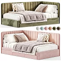 Modern Upholstered Sofa Bed With Soft Pillows And Multiple Color Options