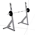 Sturdy Weight Rack with Barbell and Plates for Home Gym Fitness Training
