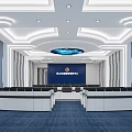 Modern Monitoring Room Monitoring and Command Room 3d model