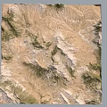 3D Garden Landscape Terrain Model with Mountainous Features and Natural Topography